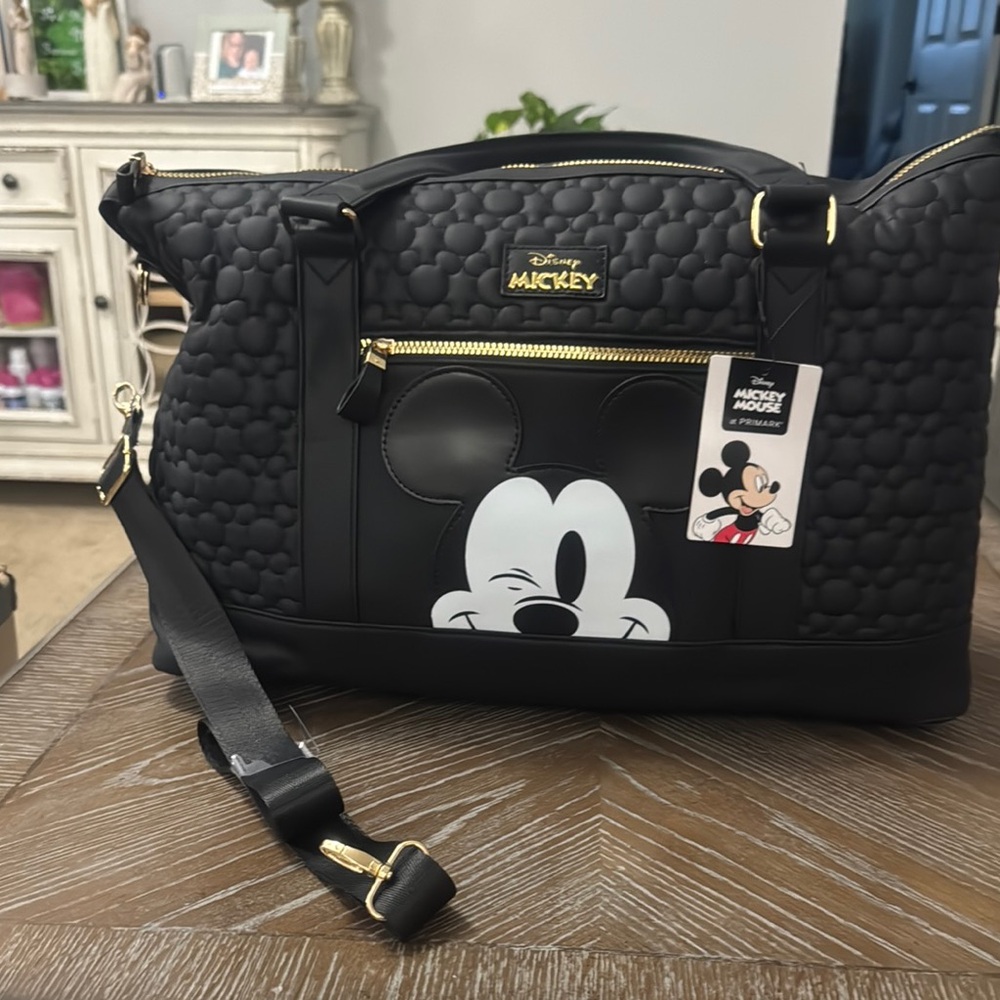Disney Mickey Mouse Black Quilted Bag
